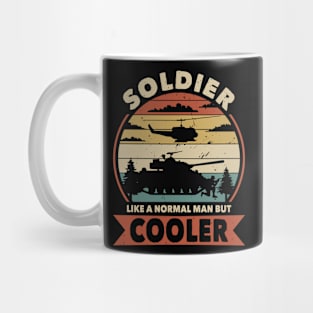 Soldier like a normal man but cooler Mug